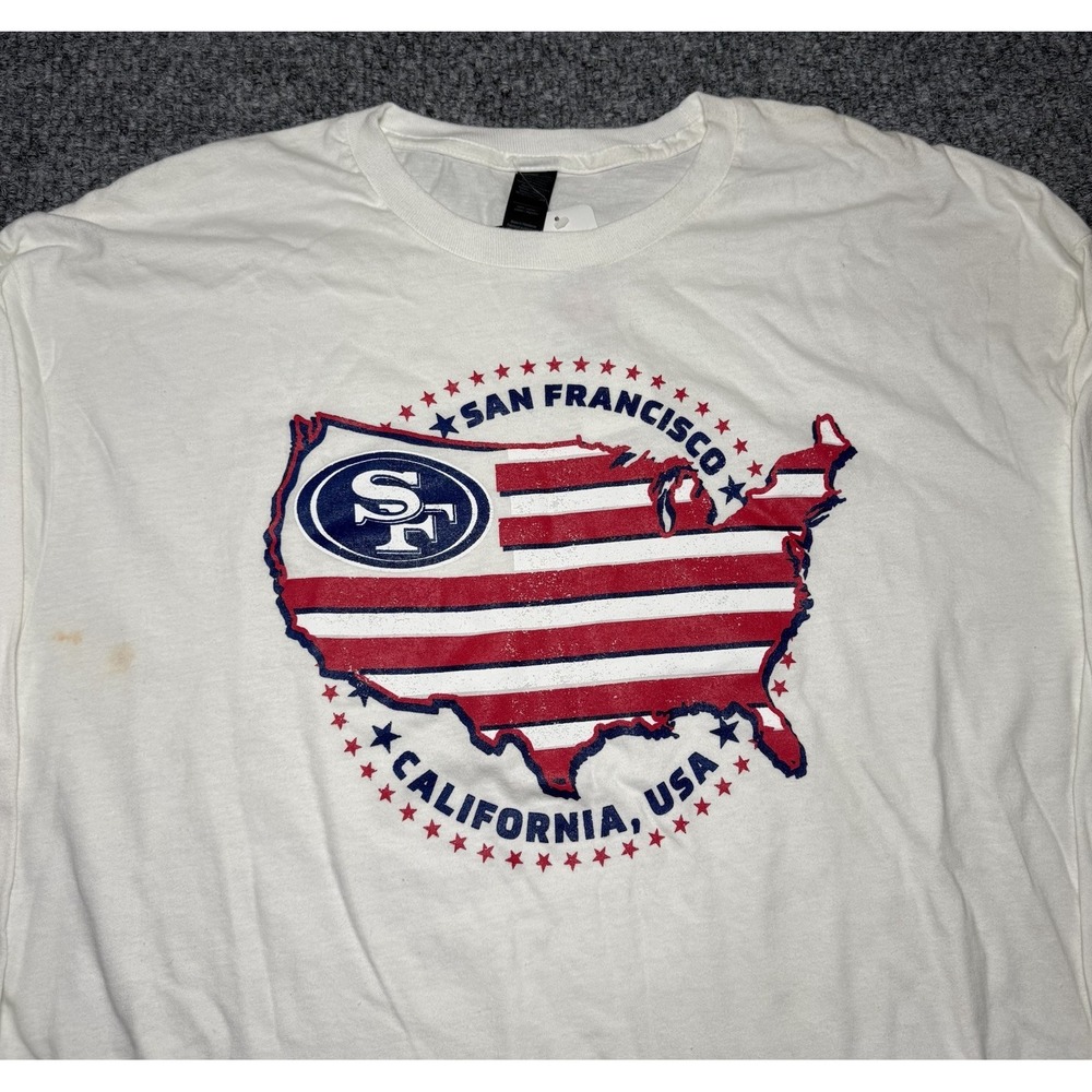 NFL San Francisco 49ers Long Sleeve Shirt California Football White Men's Sz XL